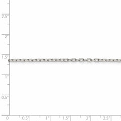 Sterling Silber 2,2 mm Fancy Diamantschliff offene Gliederkette