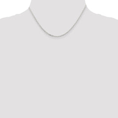 Sterling Silber 2,2 mm Fancy Diamantschliff offene Gliederkette