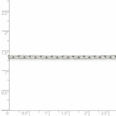 Cadena tipo cable de eslabones abiertos con corte de diamante elegante de 2,90 mm de plata de ley