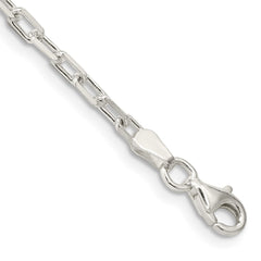 Sterling Silver 2.90mm Fancy Diamond-cut Open Link Cable Chain