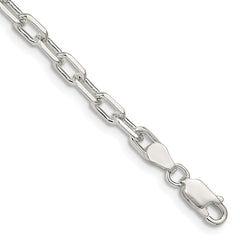 Sterling Silver 4.3mm Fancy Diamond-cut Open Link Cable Chain