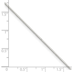 Sterling Silver 0.8mm 8 Side Diamond-cut Box Chain