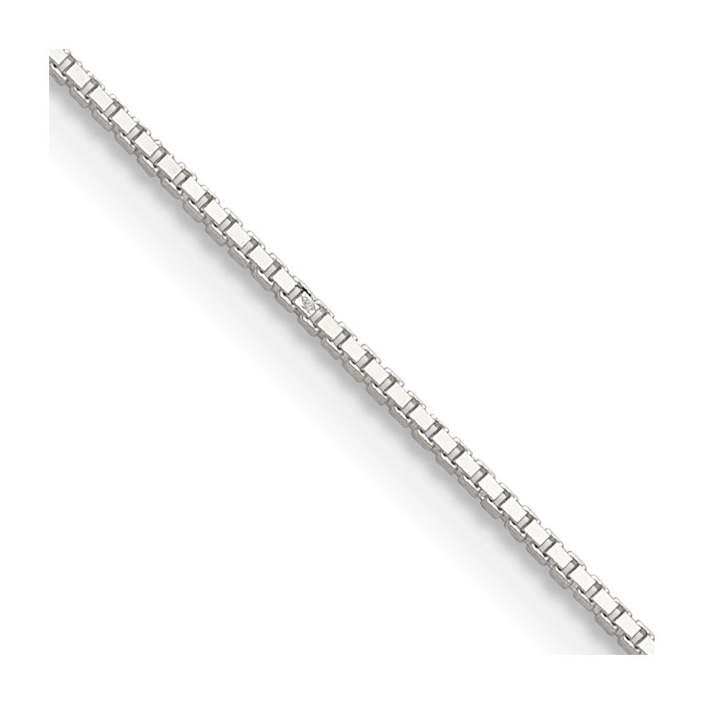Sterling Silver 0.8mm 8 Side Diamond-cut Box Chain