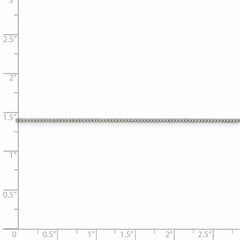 Cadena tipo caja con corte de diamante de 8 lados y 1 mm de plata de ley