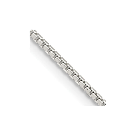 Sterling Silver 1.25mm 8 Side Diamond-cut Box Chain