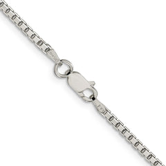 Sterling Silver 2.0mm Diamond-cut Box Chain