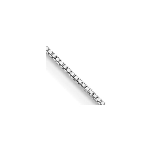 Rhodium-plated Silver .8mm Box Chain
