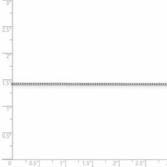 Cadena tipo caja de 0,90 mm de plata chapada en rodio