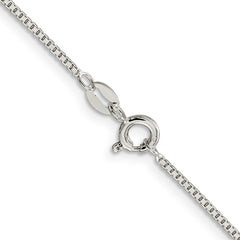 Rhodium-plated Silver 1.10mm Box Chain