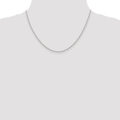 Rhodium-plated Silver 1.10mm Box Chain