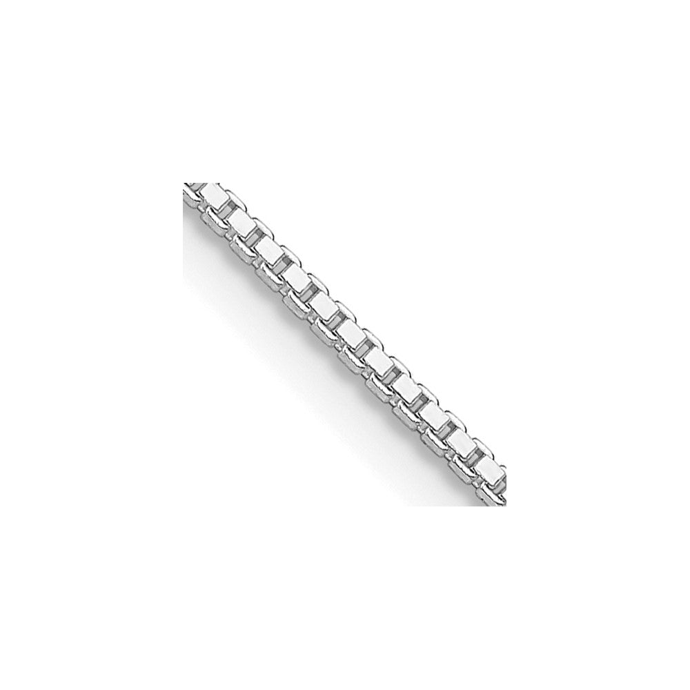Rhodium-plated Silver 1.25mm Box Chain