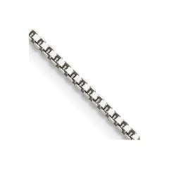 Rhodium-plated Silver 1.4mm Box Chain
