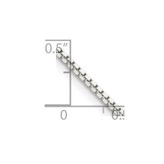 Rhodinierte Silberpanzerkette 1,5 mm