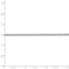 Cadena tipo caja de plata de ley de 2 mm