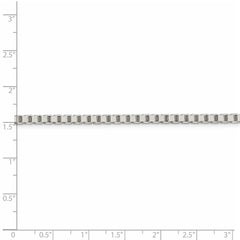 Cadena tipo caja de plata de ley de 3,25 mm