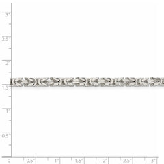 Cadena bizantina de plata de ley de 4,25 mm