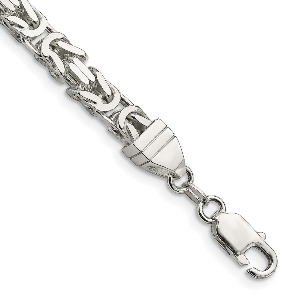 Sterling Silver 6mm Square Byzantine Chain