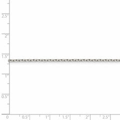 Sterling Silver 2mm Beveled Oval Cable Chain