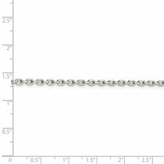 Sterling Silver 2.75mm Beveled Oval Cable Chain