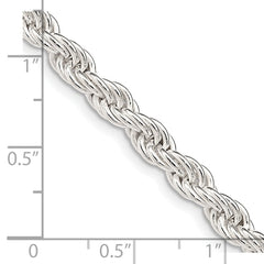 Sterling Silver 5.0mm Solid Rope Chain