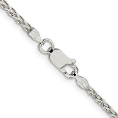 2 mm dicke Spiga-Kette aus Sterlingsilber mit Diamantschliff