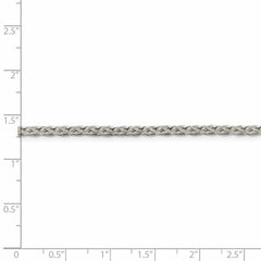Sterling Silver 2.75mm Diamond-cut Spiga Chain