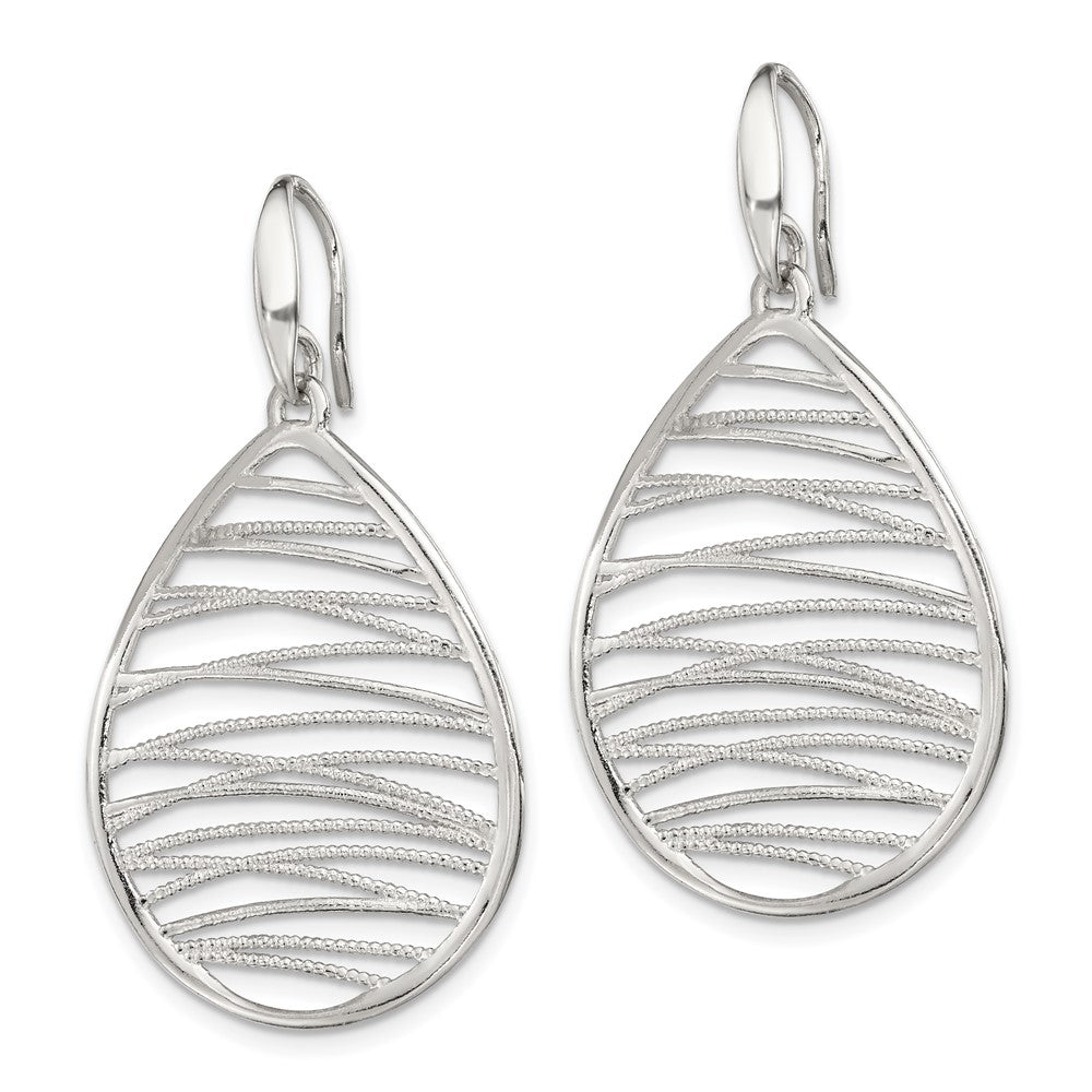 Sterling Silver Polished and Textured Earrings
