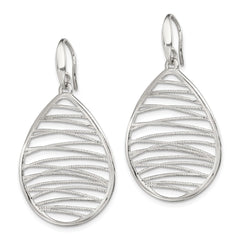 Sterling Silver Polished and Textured Earrings