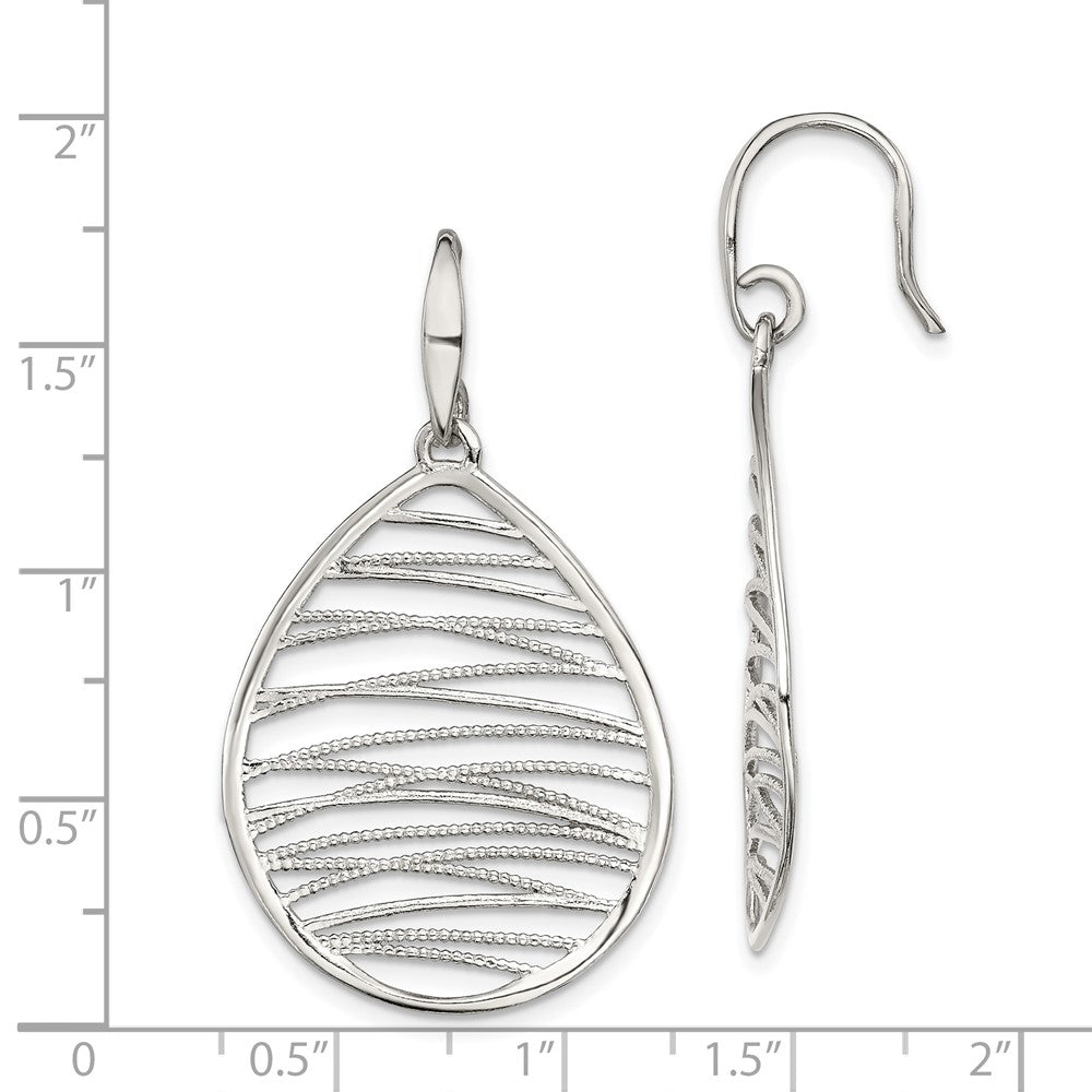 Sterling Silver Polished and Textured Earrings