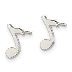 Sterling Silver Musical Note Mini Post Earrings