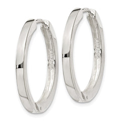 Sterling Silver 2.5x25mm Hinged Hoop Earrings