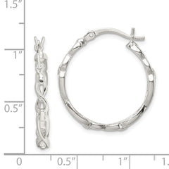Sterling Silver Infinity Design Hoop Earrings