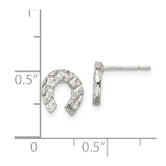 Sterling Silver Horseshoe Mini Post Earrings