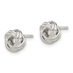 Sterling Silver Polished Love Knot Post Earrings