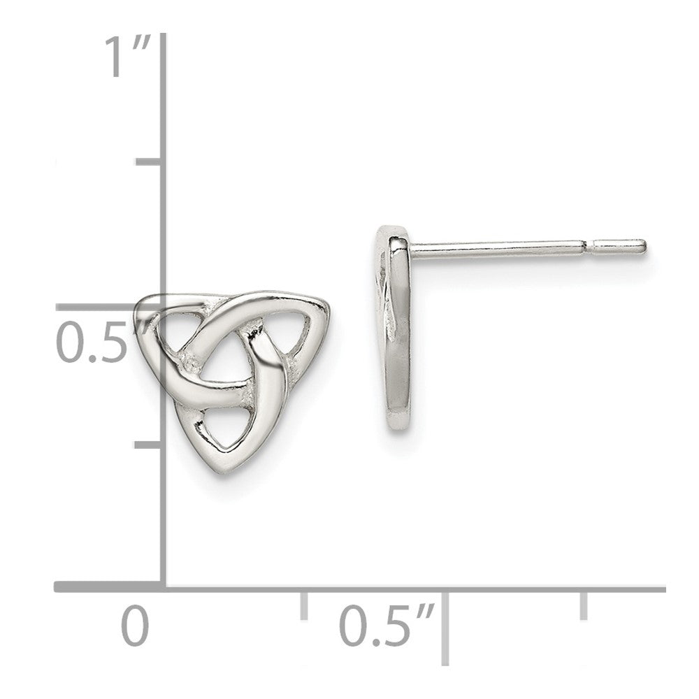 Sterling Silver Polished Celtic Knot Post Earrings