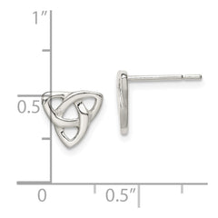 Sterling Silver Polished Celtic Knot Post Earrings