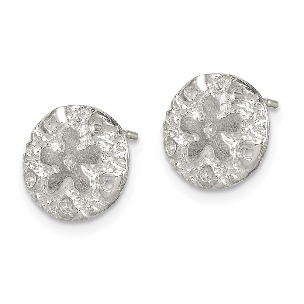 Sterling Silver Sand Dollar Mini Earrings