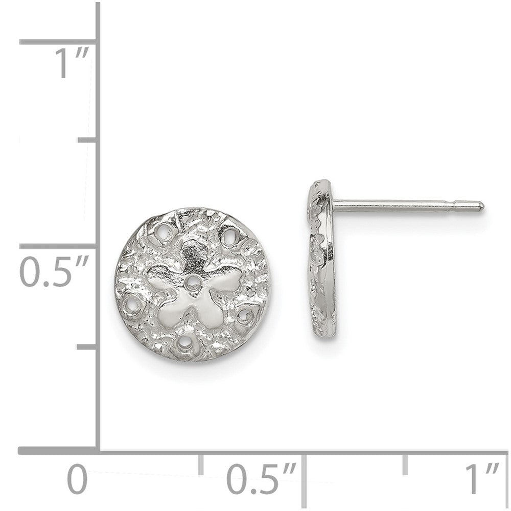 Sterling Silver Sand Dollar Mini Earrings
