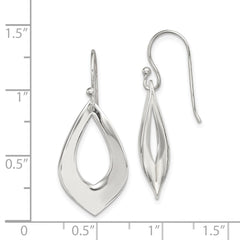 Sterling Silver Polished Shepherd Hook Earrings