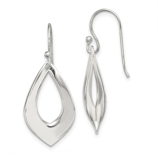 Sterling Silver Polished Shepherd Hook Earrings