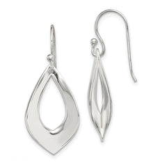 Sterling Silver Polished Shepherd Hook Earrings