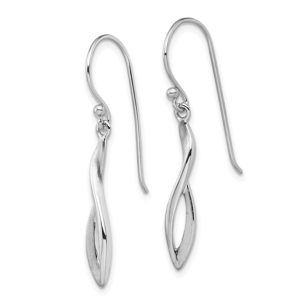 Sterling Silver Polished Twisted Shepherd Hook Earrings
