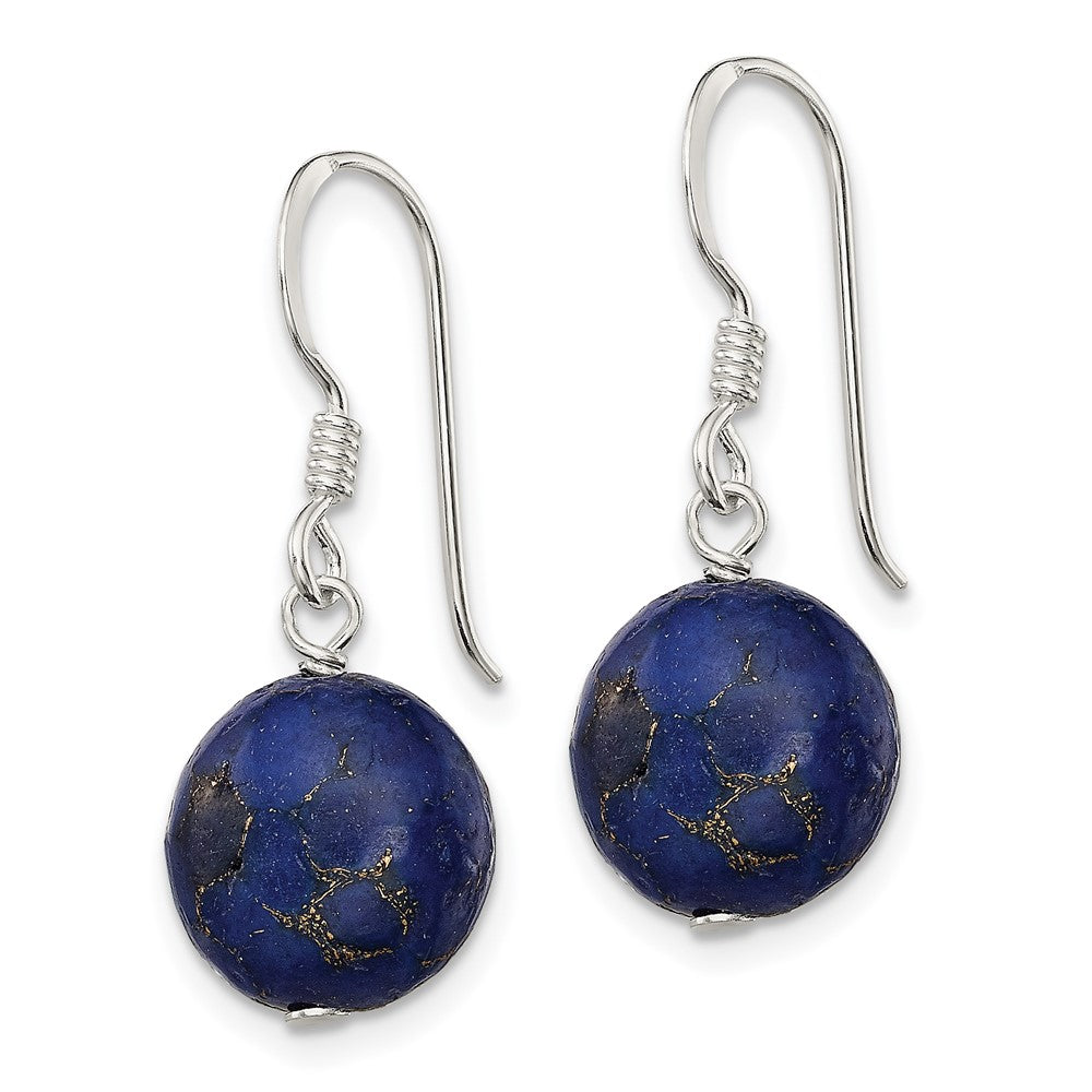 Sterling Silver Reconstructed Lapis Stone Earrings