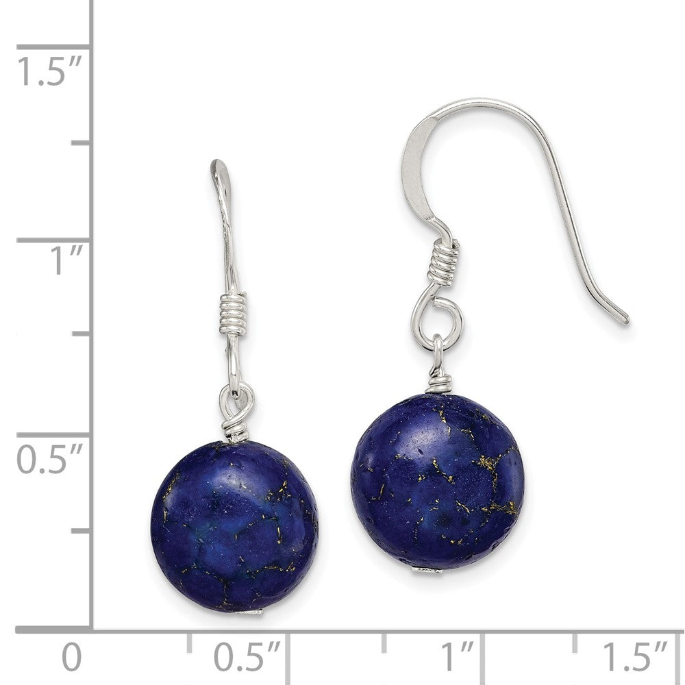 Sterling Silver Reconstructed Lapis Stone Earrings