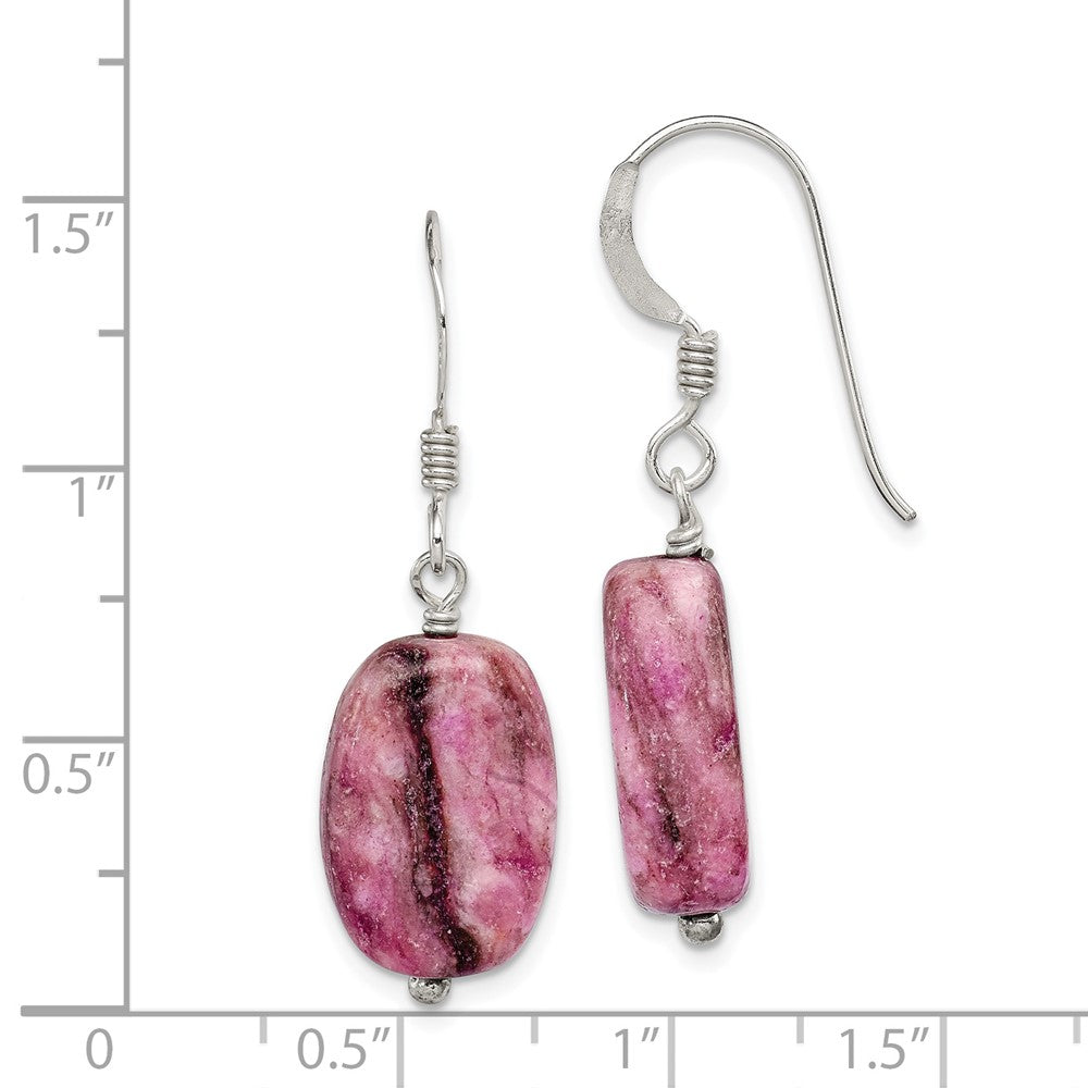 Sterling Silver Purple Jasper Earrings