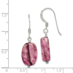 Sterling Silver Purple Jasper Earrings