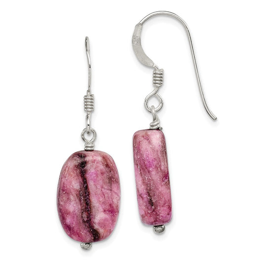 Sterling Silver Purple Jasper Earrings