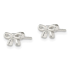 Sterling Silver Polished Bow Post Earrings