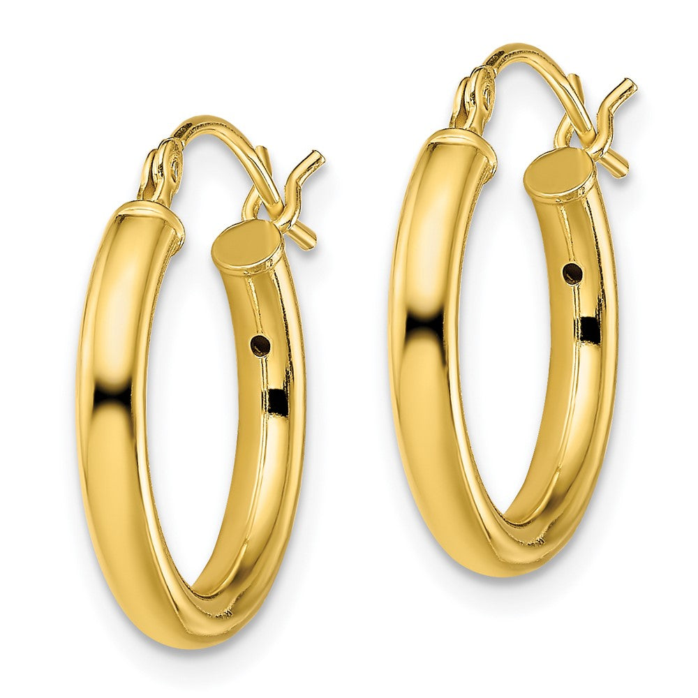 Yellow Gold-plated Sterling Silver Polished 2.5x18mm Hoop Earrings