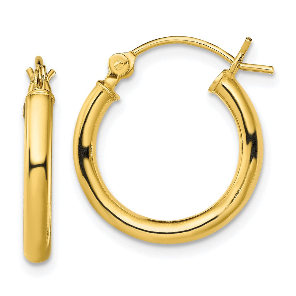 Yellow Gold-plated Sterling Silver Polished 2.5x18mm Hoop Earrings